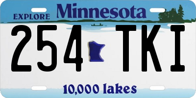 MN license plate 254TKI