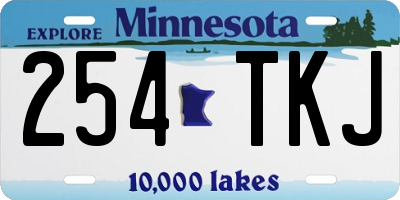 MN license plate 254TKJ