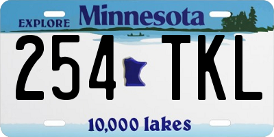 MN license plate 254TKL