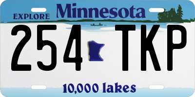 MN license plate 254TKP