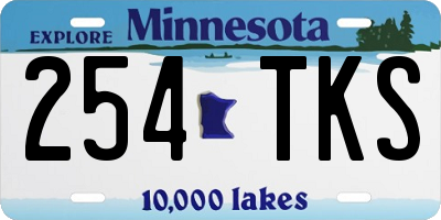 MN license plate 254TKS