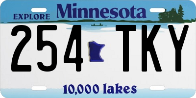 MN license plate 254TKY