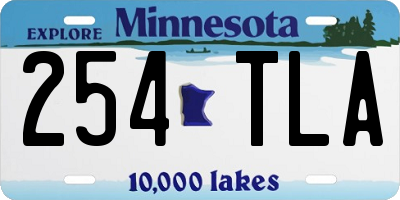 MN license plate 254TLA