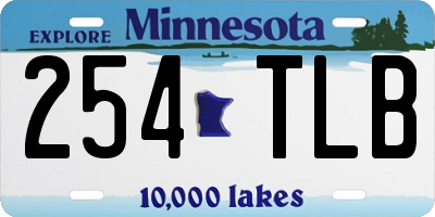 MN license plate 254TLB