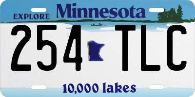 MN license plate 254TLC