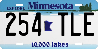 MN license plate 254TLE