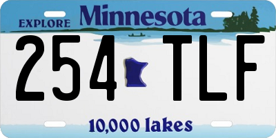 MN license plate 254TLF