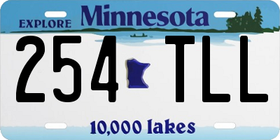 MN license plate 254TLL
