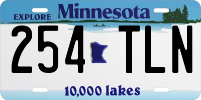 MN license plate 254TLN