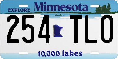 MN license plate 254TLO