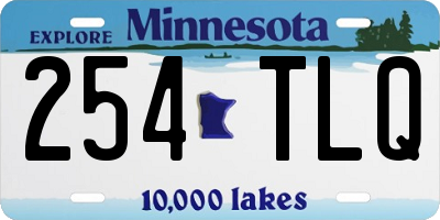 MN license plate 254TLQ