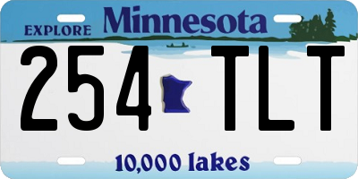 MN license plate 254TLT