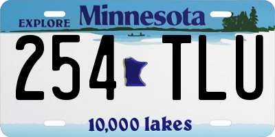 MN license plate 254TLU