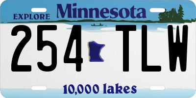 MN license plate 254TLW