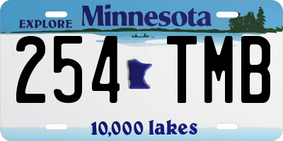 MN license plate 254TMB