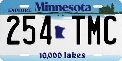 MN license plate 254TMC