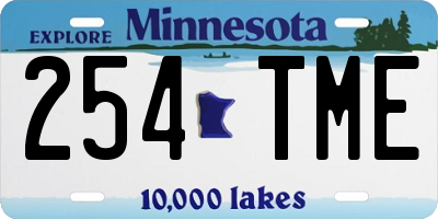 MN license plate 254TME