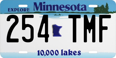 MN license plate 254TMF