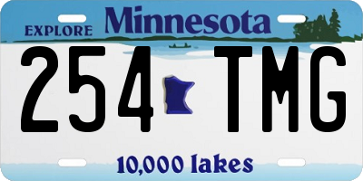 MN license plate 254TMG