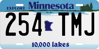 MN license plate 254TMJ
