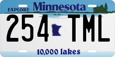 MN license plate 254TML
