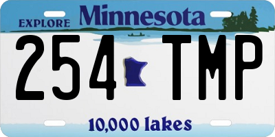 MN license plate 254TMP