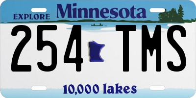 MN license plate 254TMS