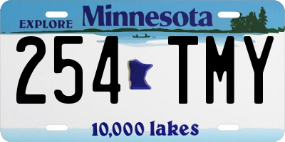 MN license plate 254TMY