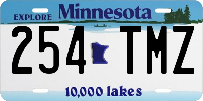 MN license plate 254TMZ