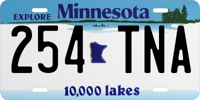 MN license plate 254TNA