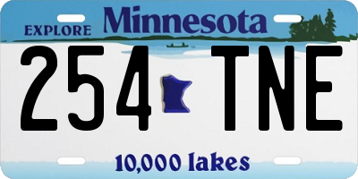 MN license plate 254TNE