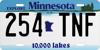 MN license plate 254TNF