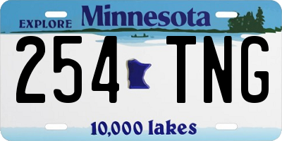 MN license plate 254TNG