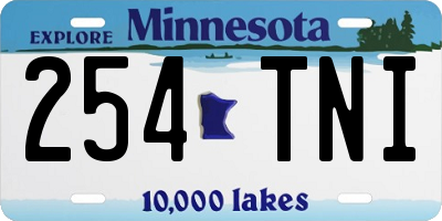 MN license plate 254TNI
