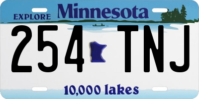 MN license plate 254TNJ
