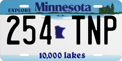 MN license plate 254TNP