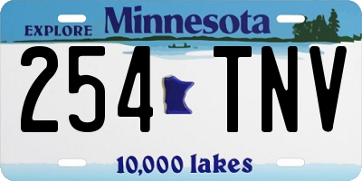 MN license plate 254TNV