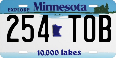 MN license plate 254TOB