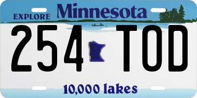 MN license plate 254TOD