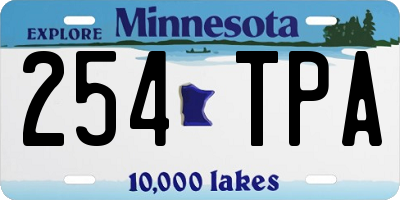 MN license plate 254TPA