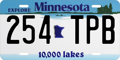 MN license plate 254TPB