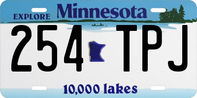 MN license plate 254TPJ