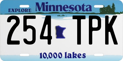 MN license plate 254TPK