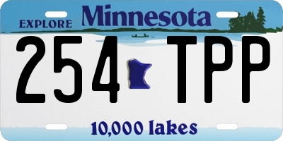 MN license plate 254TPP