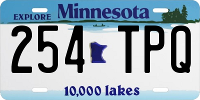 MN license plate 254TPQ