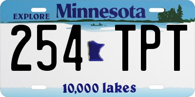 MN license plate 254TPT