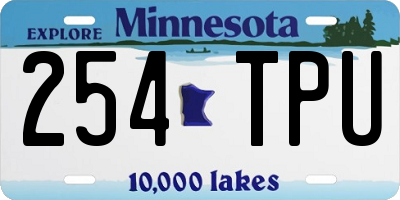 MN license plate 254TPU