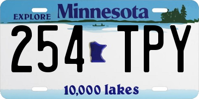 MN license plate 254TPY