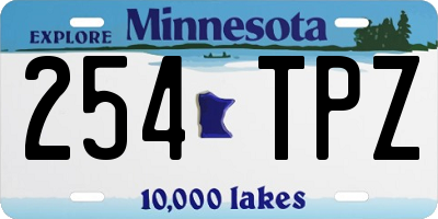 MN license plate 254TPZ