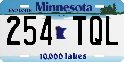 MN license plate 254TQL